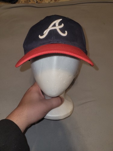 Atlanta Braves Blue And Red OC Sports Adjustable Strap Hat Baseball Cap OSFM MLB - Picture 2 of 6