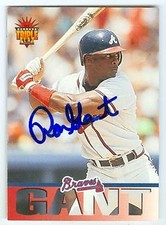 Ron Gant autographed baseball card (Atlanta Braves) 1994 Donruss Triple Play #43