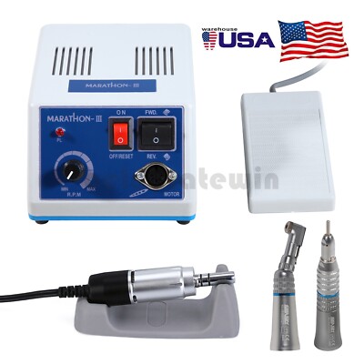USA Lab Electric Micromotor Marathon III / Contra Angle / Straight Handpiece K#2