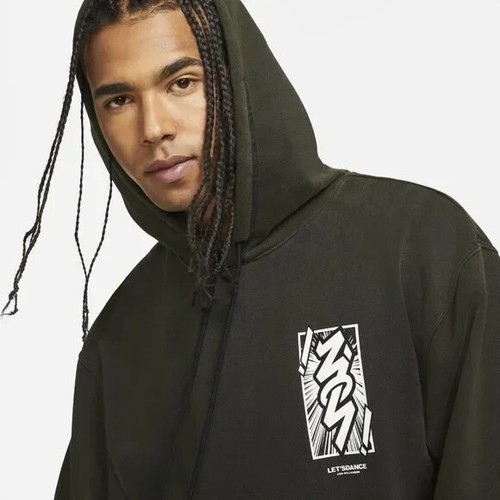 Nike Air Jordan Men Zion Dri-Fit Performance Hoodie Black Size 3XL - Picture 3 of 8