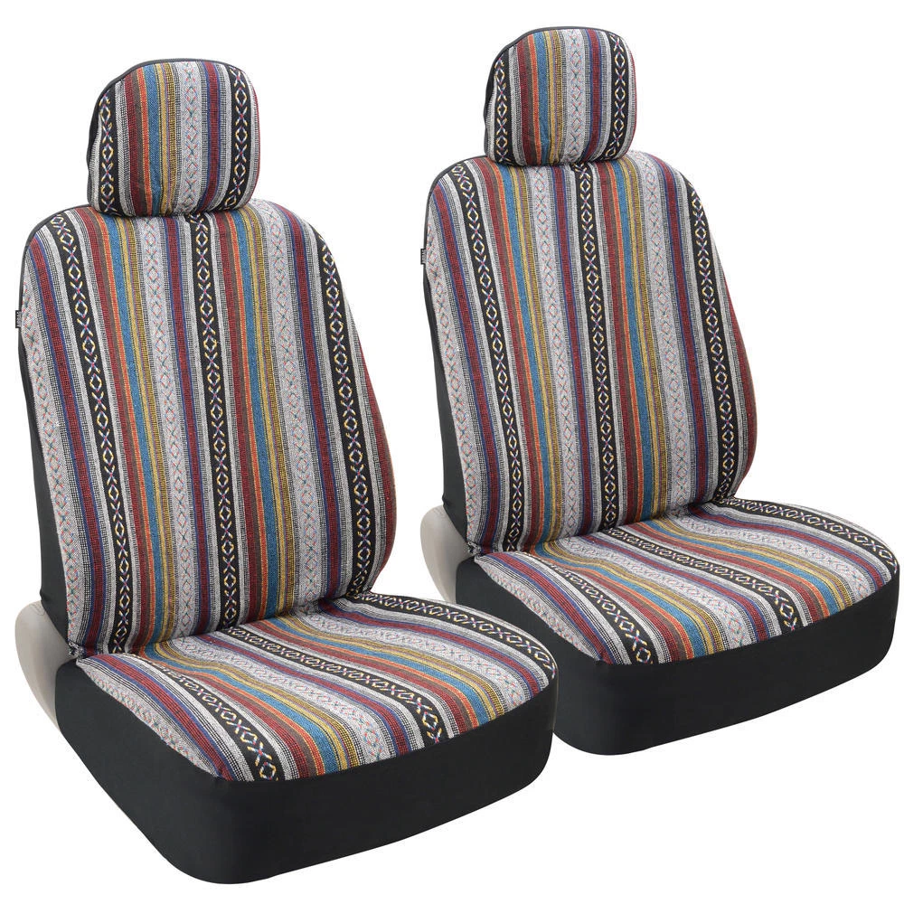 Baja Native Indian Car Seat Cover Set Thick Saddle Blanket for Front Rear
