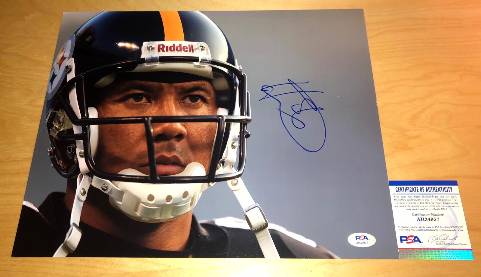 Hines Ward Autographed Signed Pittsburgh Steelers 11x14 Photo PSA A 