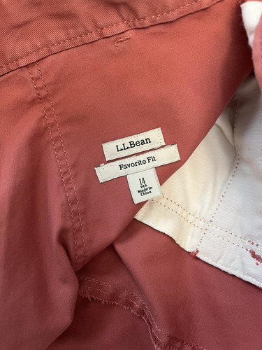 LL Bean Favorite fit Rose Pink Cargo skirt Drawstring Sz 14 Waist 36” Length 20” - Picture 2 of 5