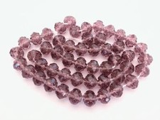 25 5/6mm Czech Glass Small Rosebud Beads: Amethyst