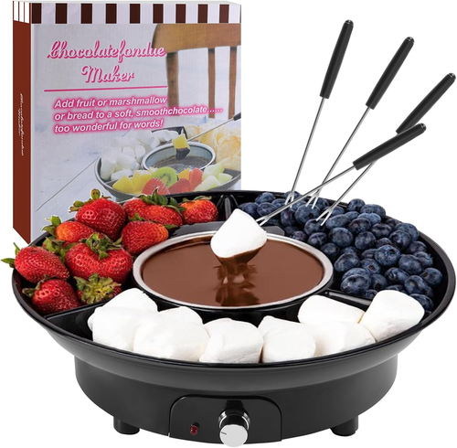 Electric Fondue Pot Set,Chocolate Fondue Kit Temperature Control, Detachable ... - Picture 9 of 12