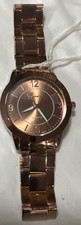 Men's Rose Gold Finish Fashion Dress Up Or Casual Hip Hop Watch