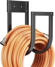 Garden Hose Holder Wall Mount Metal Water Hose Hanger for Outside, Durable Hook