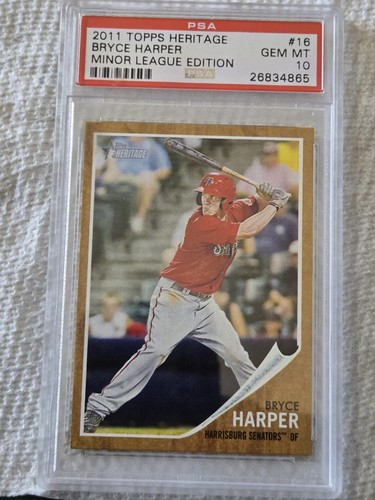 Topps Heritage Minor League Edition 2011 - Bryce Harper #16 (RC) PSA 10 - Imagen 1 de 2