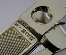 QUALITY STERLING SILVER TABLE DESK BAR CIGAR CUTTER 1971