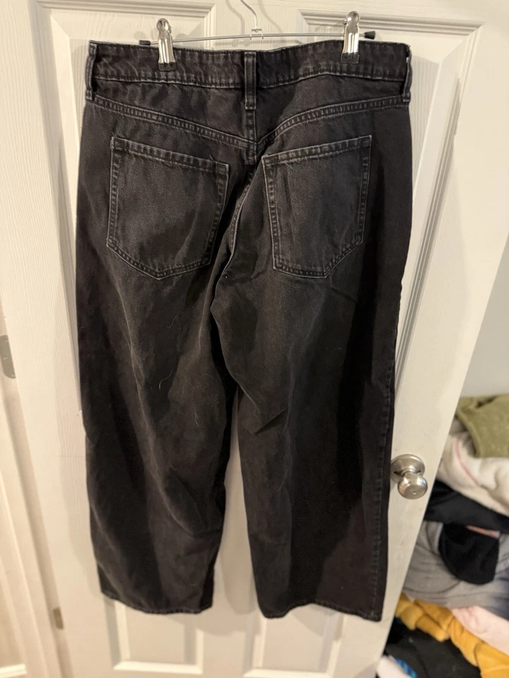 Pantalones de mezclilla holgados de tiro bajo Wild Fable para mujer talla 8 lavado negro regular Foto 3 de 4