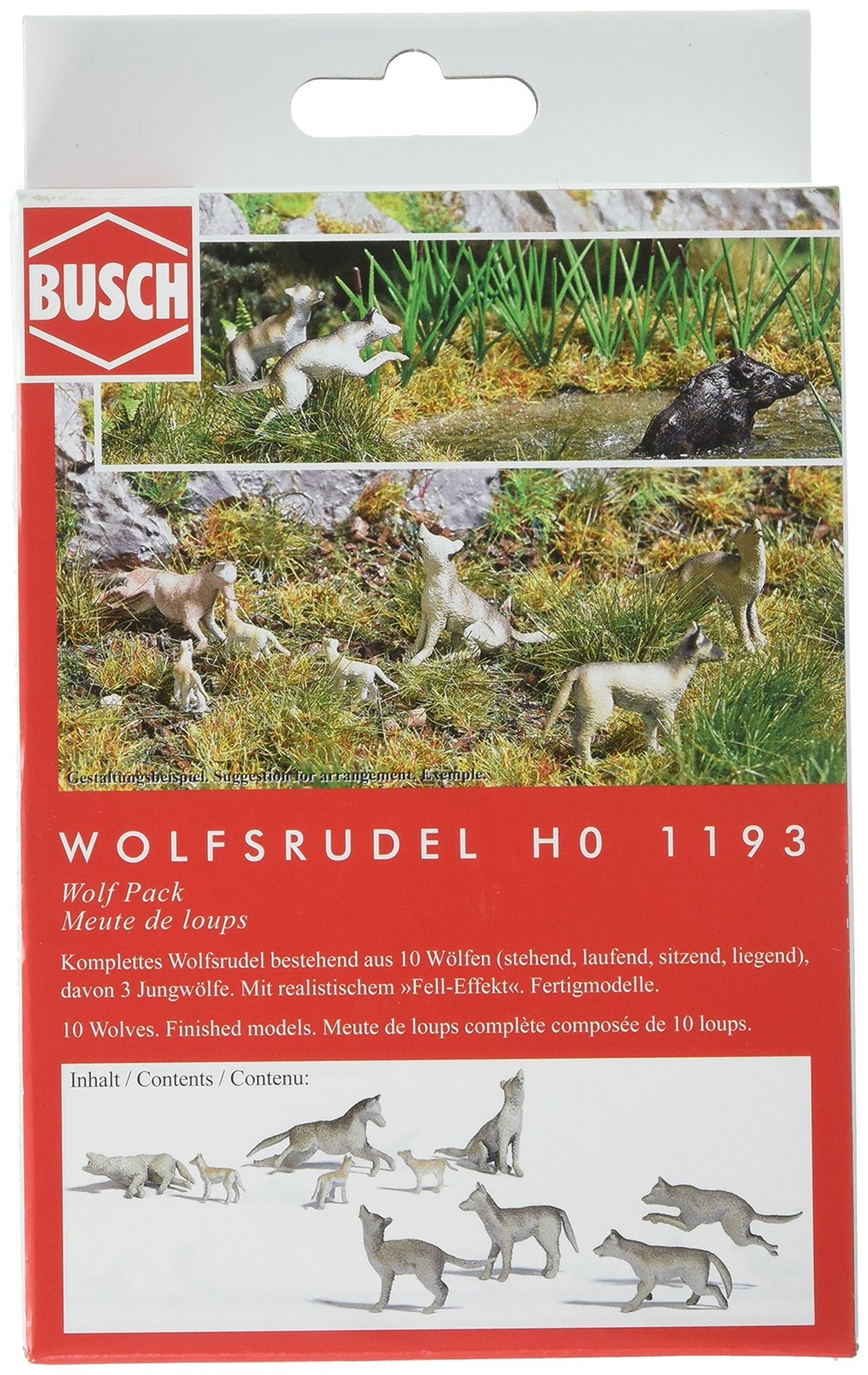 Набор фигурок Busch 1193 Волчья стая 10 6390₽