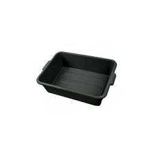 Winco PL-7K Bus Tub, Black | 21-1/2 x 15 x 7