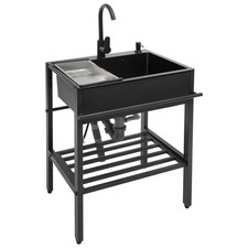 Stainless Steel Utility Sink for Outdoor Laundry Bathroom Farmhouse Freestanding