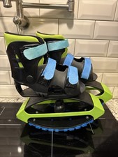 Madd Gear Boosters Bouncing Boots Kangaroo Shoe Size 3-6 Blu/Grn Jumping Shoes
