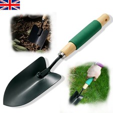 Hand Trowel Garden Tool Cushion Grip Wooden Handle Heavy Duty Soil Digging Plant