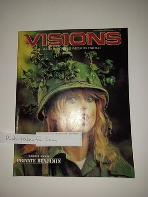 Visions Cable Guide Phoenix AZ September 27, 1981 Goldie Hawn Private Benjamin