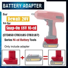 For Dewalt 20V Li-ion Battery Adapter to For Snap-On 18V Ni-cd Cordless Tools
