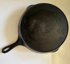 Vintage Wagner Ware Cast Iron #9 1059F Skillet HEAT RING, Excellent cook surface