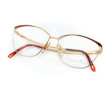 Vintage Christian Dior Frames 2856 Gold Pink Tortious Eyewear BNOS
