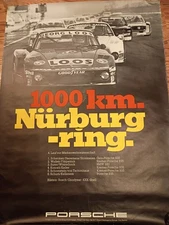 Porsche original factory racing poster 1000km Nurburgring 1977