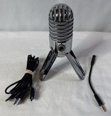 Samson Chrome Meteor Condenser Wired USB Microphone Works