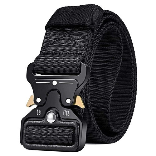 Tactical Belt Military Style Webbing Riggers Web Belt with Heavy-Duty Quick-