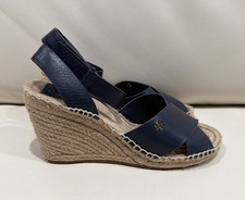 Tory Burch Bima wedge espadrille Leather sandals Women's Size 7,5 M