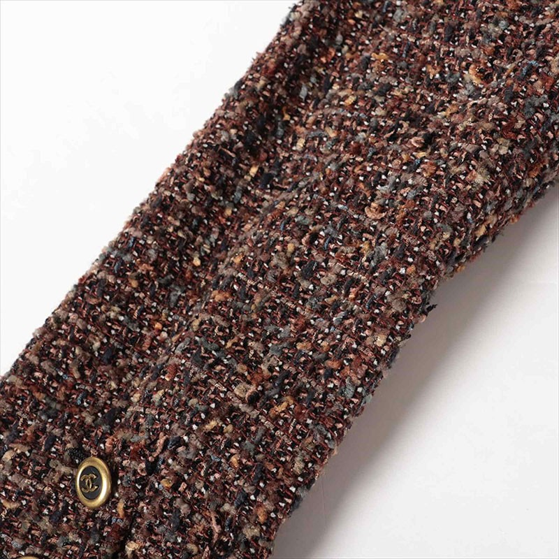 Authentic CHANEL COCO Button Wool x Rayon Jacket … - image 11