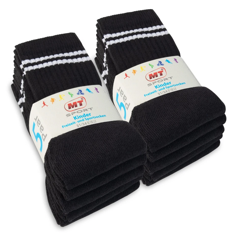 Kids Sports Casual Socks (5 & 10 Pairs) Tennis Socks for Girls & Boys - Image 4 of 4