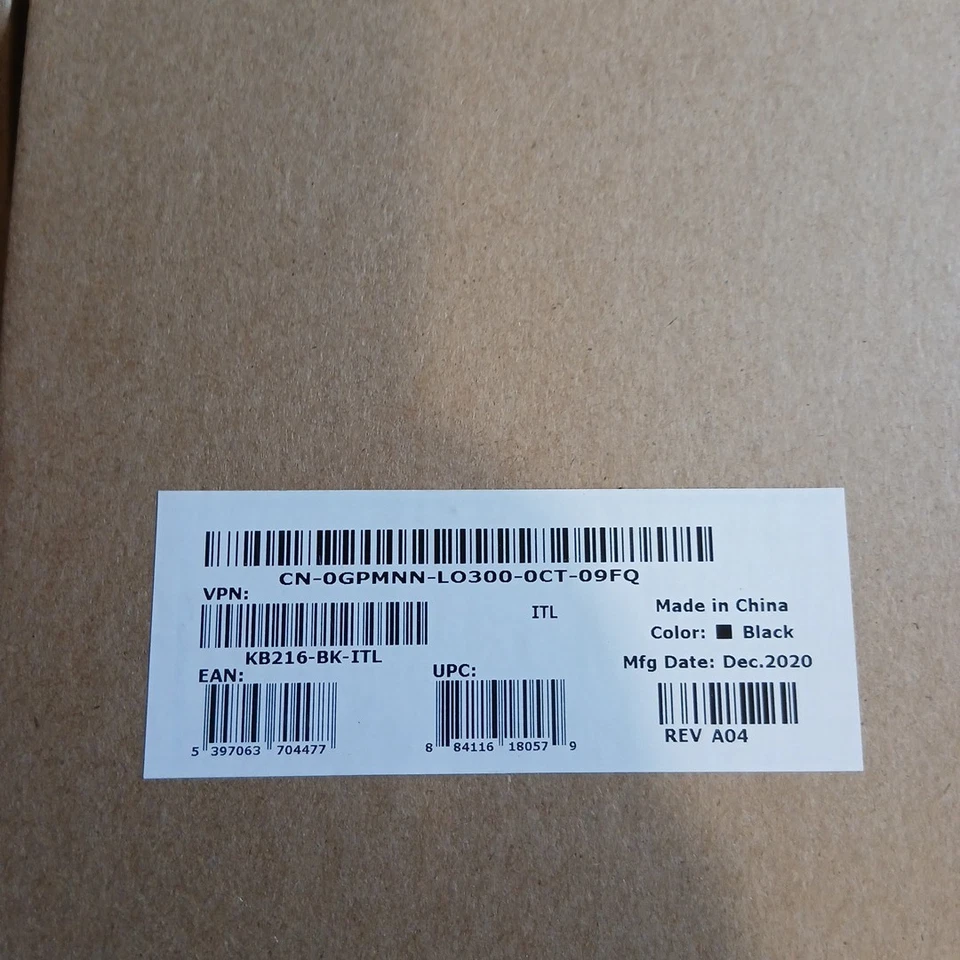 TASTIERA ORIGINALE DELL KB216-BK-ITL NERA/USB/ITALIANA - Immagine 4 di 4