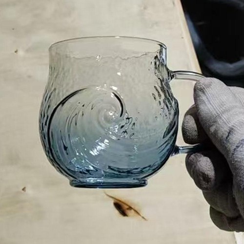 1/2Pcs Handblown Sea Glass Wave Mug 12oz | Unique Sea Inspired Drinkware Gift - Bild 18 von 20