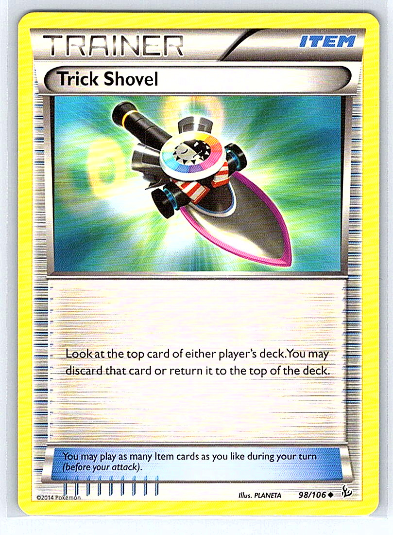 Trick Shovel 98/106 Flashfire NM or LP Pokemon Card