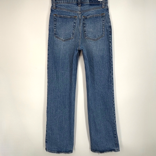 Jeans donna Abercrombie & Fitch taglia 2 26 anni 90 relaxed blu sbiadito vita alta - Foto 8 di 11