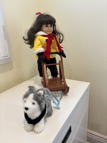 American Girl Pleasant Company Samantha Pristine Condition With Husky Sled