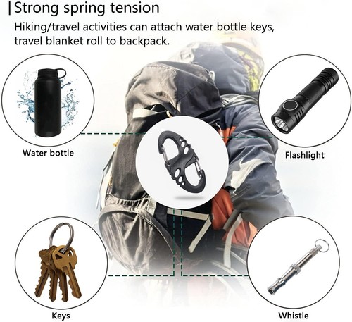 12 Stück 2 Zoll Karabiner Clip Kunststoff S Clips 12 Stück - Bild 5 von 7
