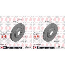 2x ZIMMERMANN SPORT BREMSSCHEIBEN 302mm GELOCHT VORNE passend für OPEL SIGNUM VE