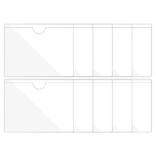 30 Pcs Self Adhesive Index Card Pockets 3" x 4" Transparent