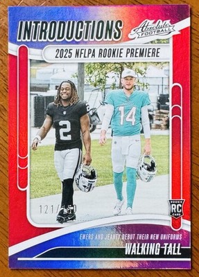 2025 Absolute Introductions #I-QES Ashton Jeanty /150 Quinn Ewers /150 RED HOLO
