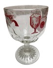 COLLECTIBLE VTG. “PISTOL CLUB MEMBERS” STEMMED GOBLET.  BREWERY BARWARE. — photo 3