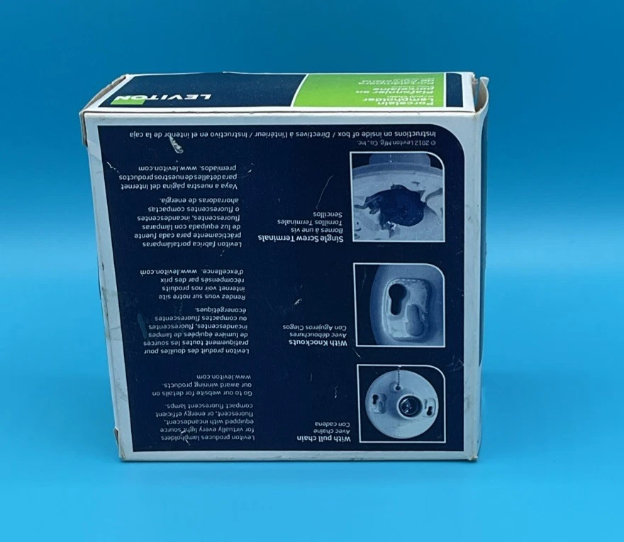 leviton 29816 Medium Base One-Piece Glazed porcelain lampholder - Image 2 of 4