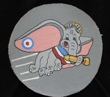 World War II RKO Squadron Jacket Patch Hand Painted Canvas USA