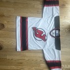New Jersey Devils Nhl Hockey Jersey – Men’s size M– White/Black/Red Retro Style