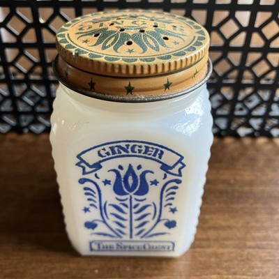 The Spice Chest Ginger Milk Glass Spice Jars By The Frank Tea & Spice Co