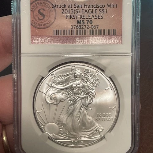 2013 S Amercian Silver Eagle  NGC MS70 First Releases San Francisco