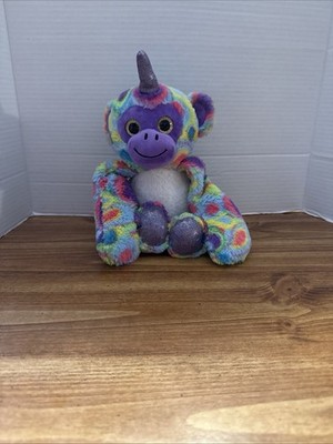 Adventure Planet Rainbow Plush Fluffy Tale Monkey Unicorn Stuffed Animal Purple