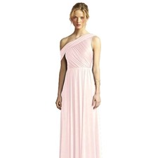 Jenny Yoo Asymmetrical Formal Long Dress Bridesmaid Dress in Blush Size 4