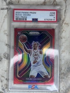 2020-21 Panini Prizm - Red Prizm /299 Isaac Okoro #298 (RC) PSA 9