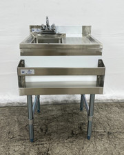 NEW 24" x 23" Commercial Bar Sink w/ Drainboard Undercounter Wash Rack NSF