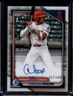 2024 Bowman Draft Christian Moore Chrome Auto Refractor 1st #47/499