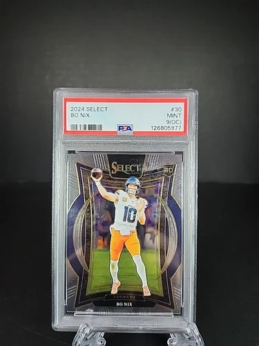 2024 Select Bo Nix #30 Concourse Level  PSA 9